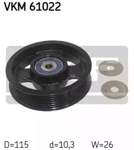 Ролик приводного ременя, паразитний VKM61022 SKF