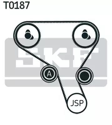 Ремінь ГРМ, комплект VKMA06503 SKF