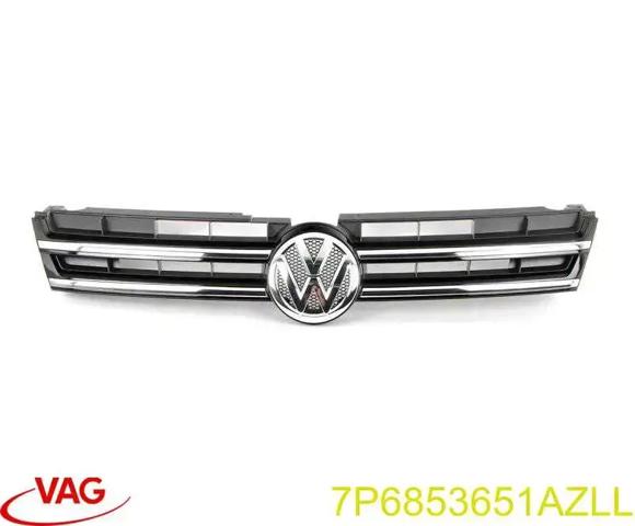 Решітка радіатора 7P6853651AZLL VAG