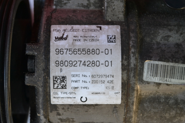 Компресор холодоагенту 9809274280 PEUGEOT