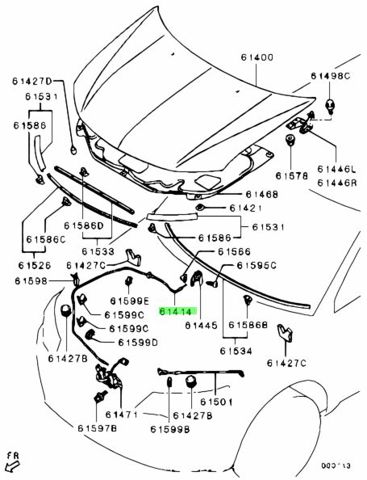 Трос капота CAB2501 MATOMI