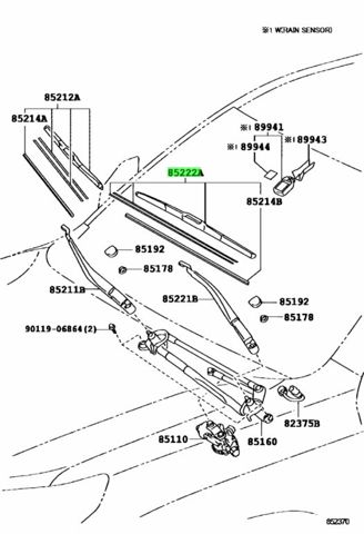 Гумка склоочисника водійська DW65GN NWB