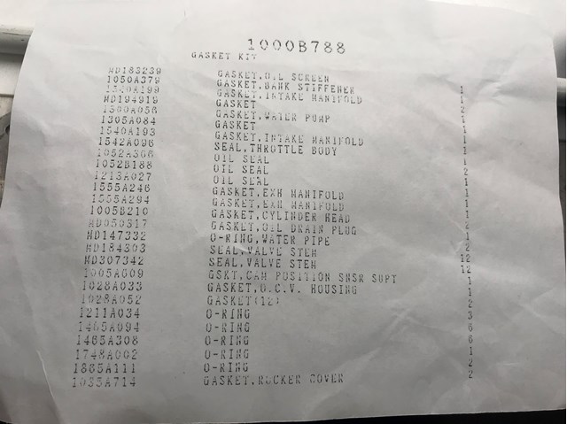 Набір прокладок двигуна GAS1825 MATOMI