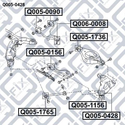 Втулки на задні амортизатори Q0050428 Q-FIX