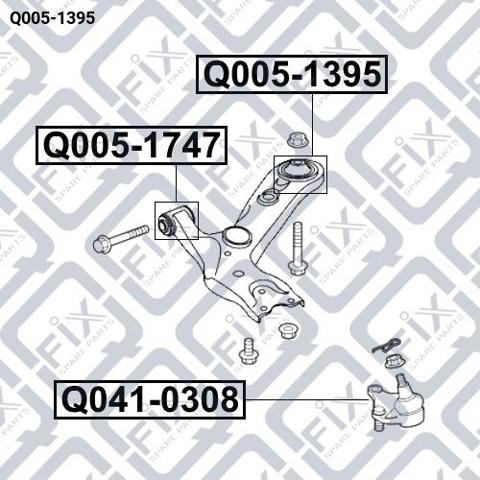 Сайлентблок передньої підвіски Q0051395 Q-FIX