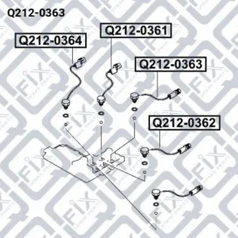 Датчик індикатора лампи роздатки підвищеної передачі Q2120362 Q-FIX