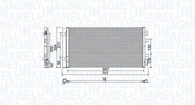 Радіатор охолодження кондиціонера BC762 MAGNETI MARELLI