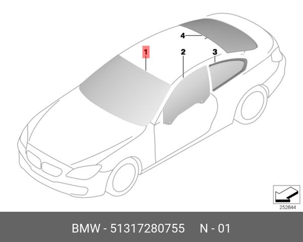 Вітрове скло 51317192807 BMW