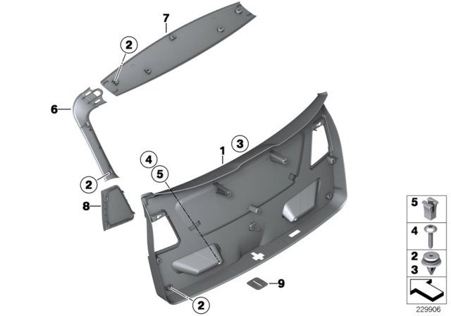 Оббивка багажника 51497260242 BMW