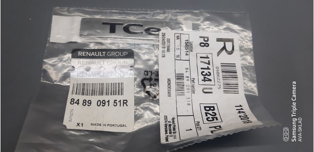 Емблема кришки багажника, фірменнийзначок 848909151R RENAULT