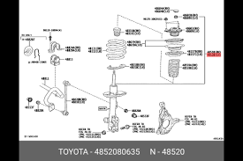 Амортизатор передньої підвіски, лівий 485208Z227 TOYOTA