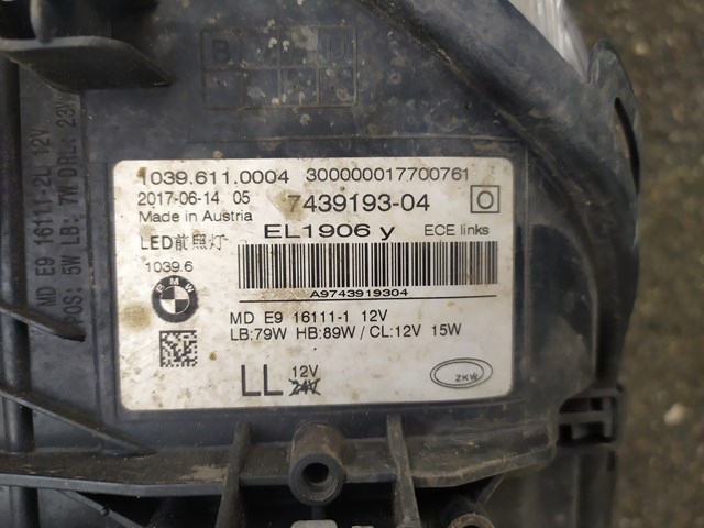 Основна фара в зборі ліва 63117214965 BMW