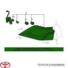 Ліхтар задній лівий, зовнішній 815600R090 TOYOTA