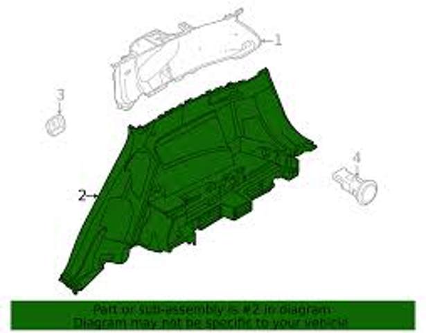 Облицювання багажного відсіку, ліва 849516RR0B NISSAN