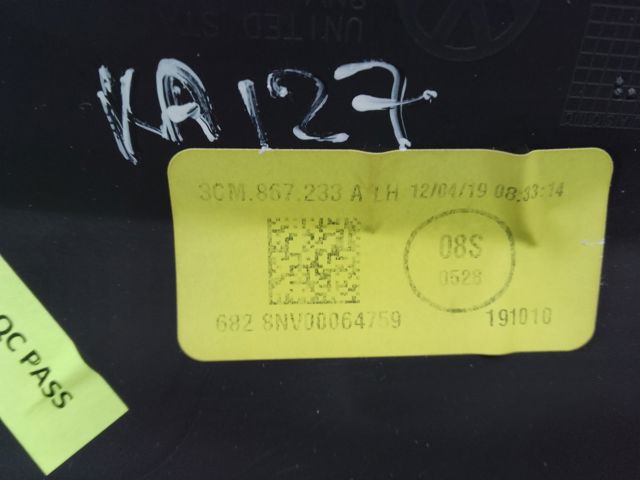 Обшивка стійки кузова внутрішня, передня ліва 3CM86723382V VAG