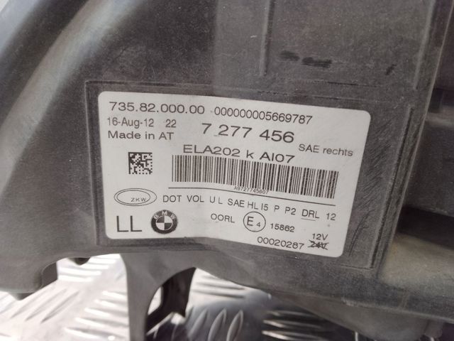 Фара передня права 63117359372 BMW