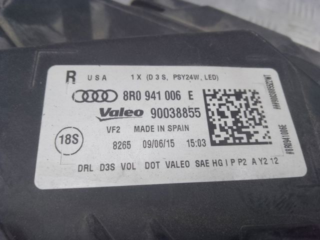 Права блок фара 8R0941006E VAG