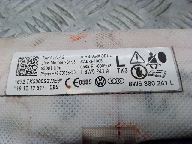 Подушка безпеки AIRBAG спинки сидіння, лівого 8W5880241L VAG