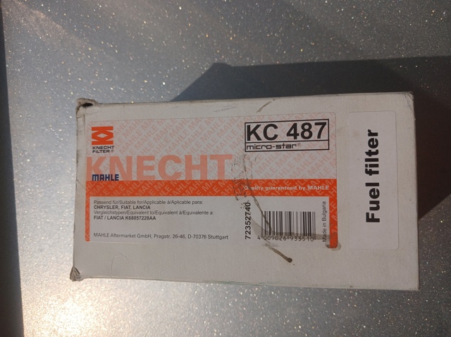 Фільтр тонкого очищення палива KC487 MAHLE
