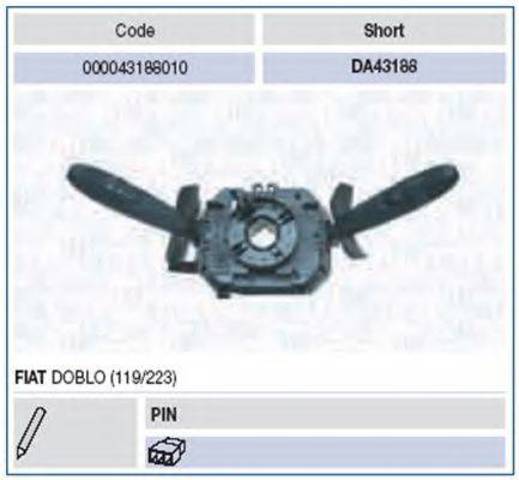 Перемикач підрульовий, лівий 000043188010 MAGNETI MARELLI