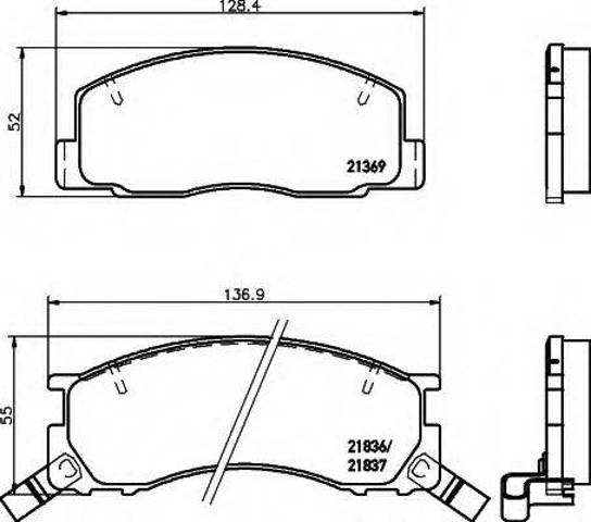 Передні гальмівні колодки 0446528171 TOYOTA