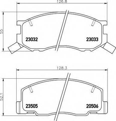 Колодки гальмівні дискові комплект 0446528470 TOYOTA