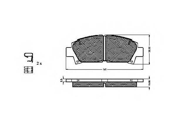 Передні гальмівні колодки 044652B020 TOYOTA