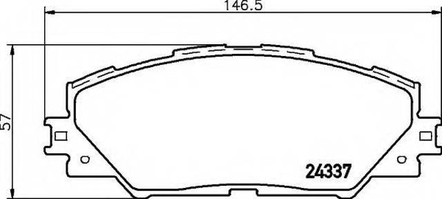 Колодки гальмівні передні, дискові 0446542190 TOYOTA