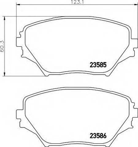 Колодки гальмівні дискові комплект 04465YZZCN TOYOTA