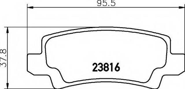 Комплект задніх колодок 04466YZZD9 TOYOTA