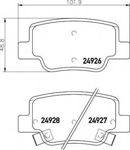 Задні колодки 04466YZZE7 TOYOTA
