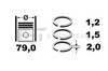 Комплект поршневих кілець на 1 циліндр, STD. 0814130000 GOETZE