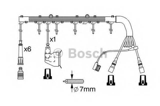 Дріт високовольтний 0986356362 BOSCH