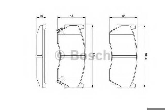 Колодки гальмівні дискові комплект 0986424369 BOSCH
