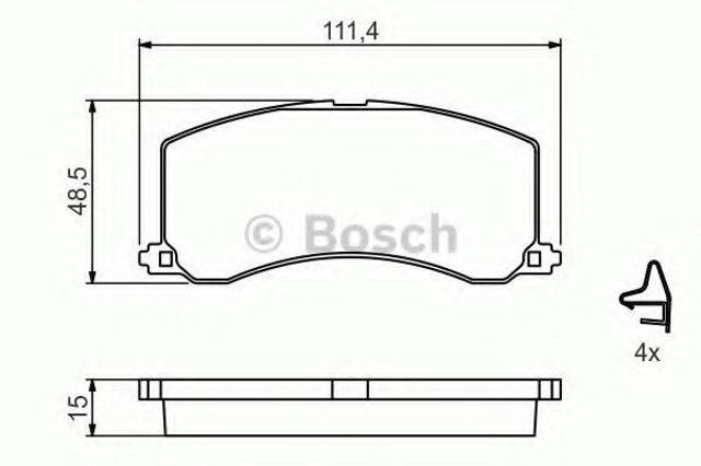 Гальмівні колодки 0986424465 BOSCH