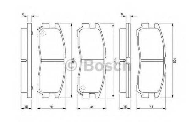 Задні дискові колодки 0986424467 BOSCH
