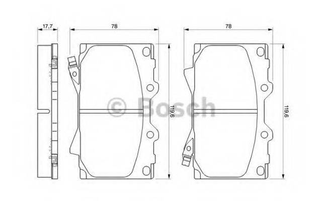 Передні гальмівні колодки 0986424640 BOSCH