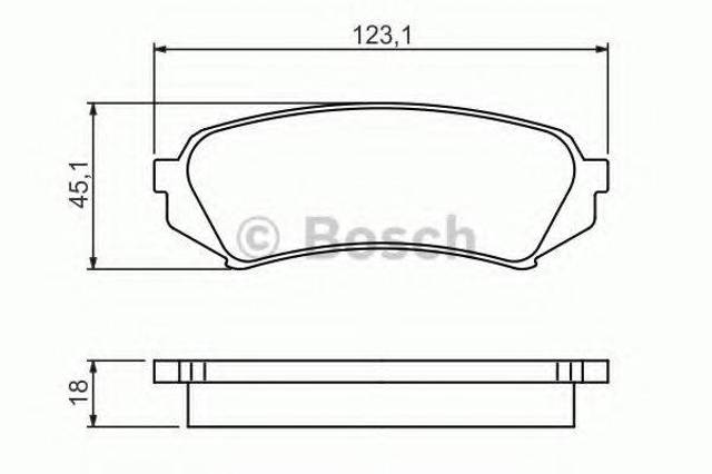 Колодки гальмівні задні, дискові 0986424641 BOSCH