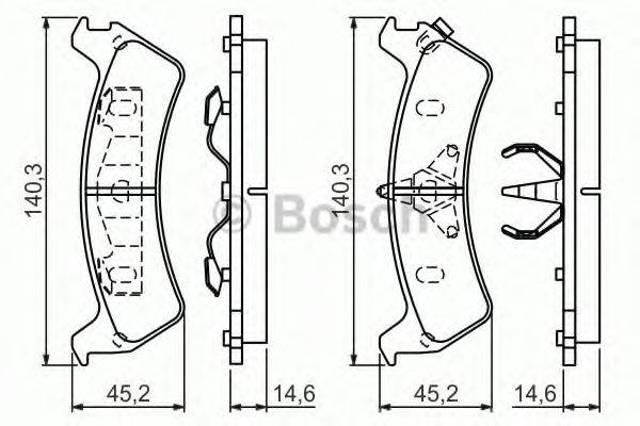 Колодки гальмові задні, дискові 0986424655 BOSCH