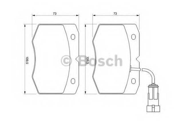 Колодки гальмівні передні, дискові 0986424768 BOSCH