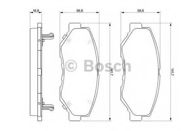 Передні гальмівні колодки 0986424809 BOSCH