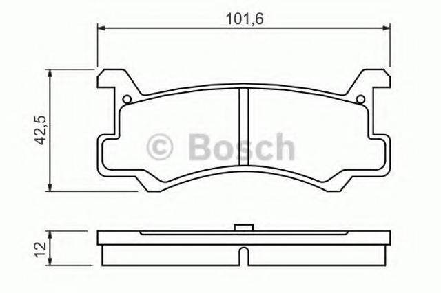 Задні колодки 0986460080 BOSCH