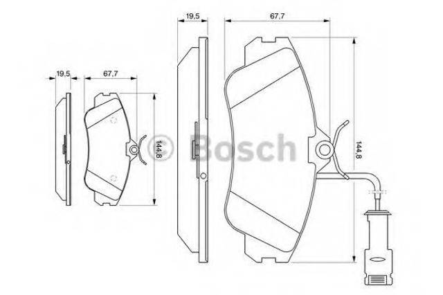 Передні гальмівні колодки 0986461115 BOSCH