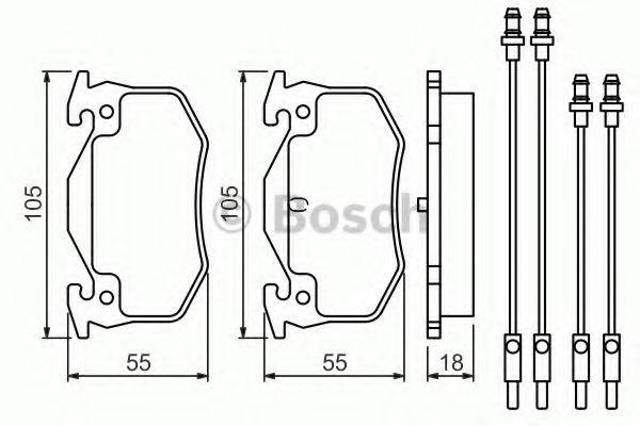 Задні дискові колодки 0986466350 BOSCH