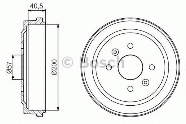 Барабан гальмівний задній 0986477225 BOSCH