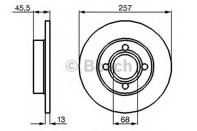 Гальмо дискове переднє 0986478016 BOSCH