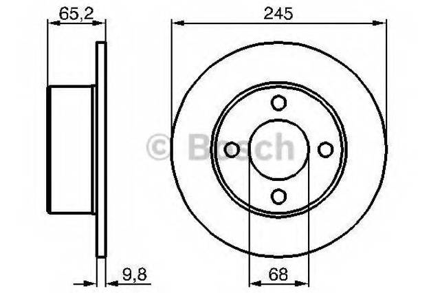 Диск гальмівний задній 0986478073 BOSCH