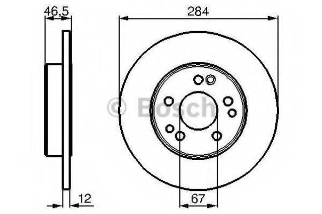 Диск переднього гальма 0986478187 BOSCH