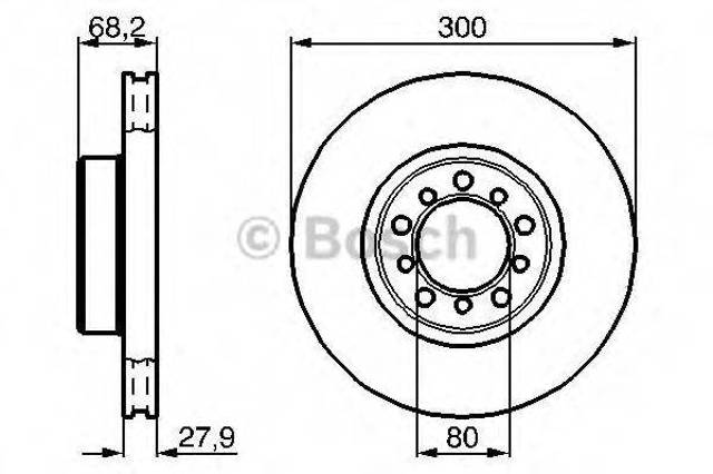 Гальмо дискове переднє 0986478197 BOSCH