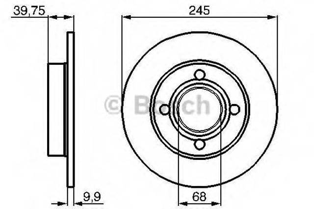 Дискові гальма 0986478216 BOSCH